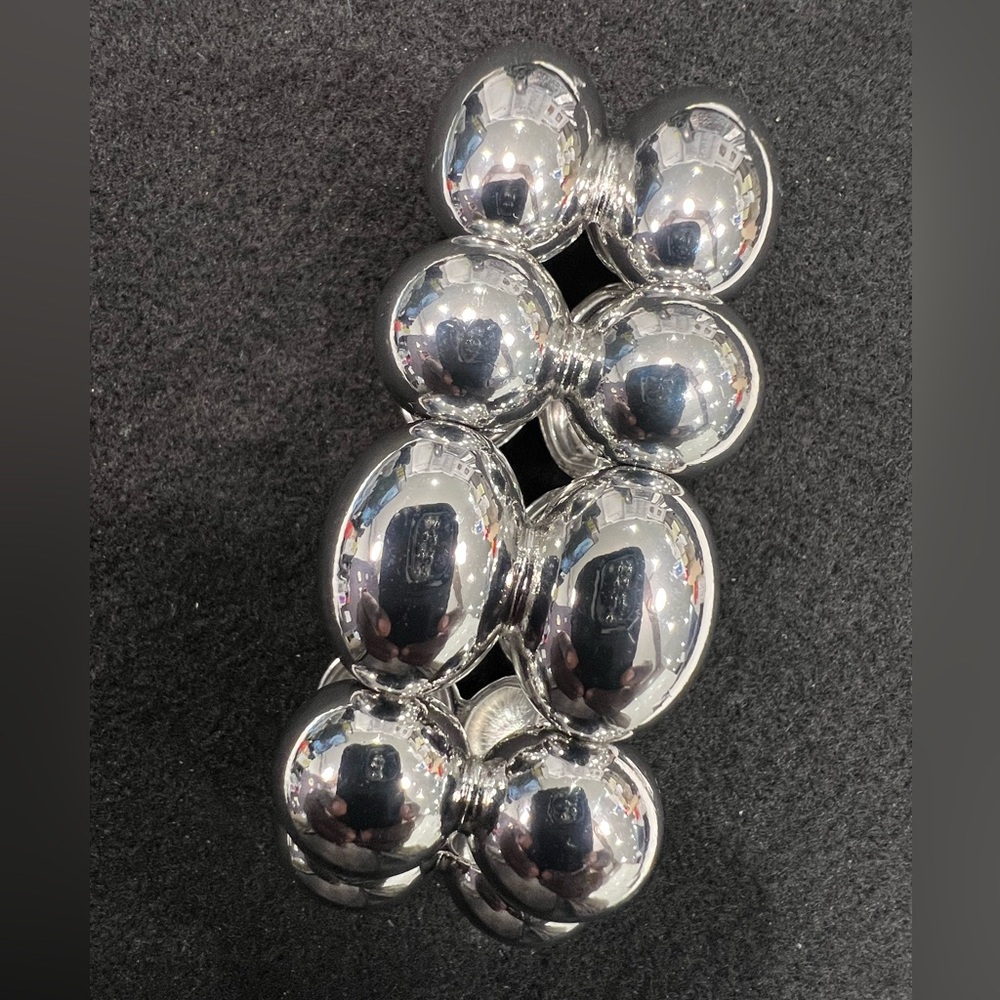 Elegant SilverTone Beaded Bracelet